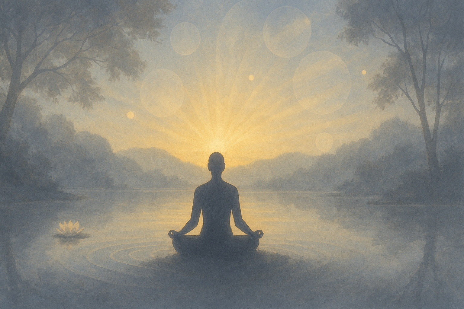Serene illustration representing mindfulness and calm