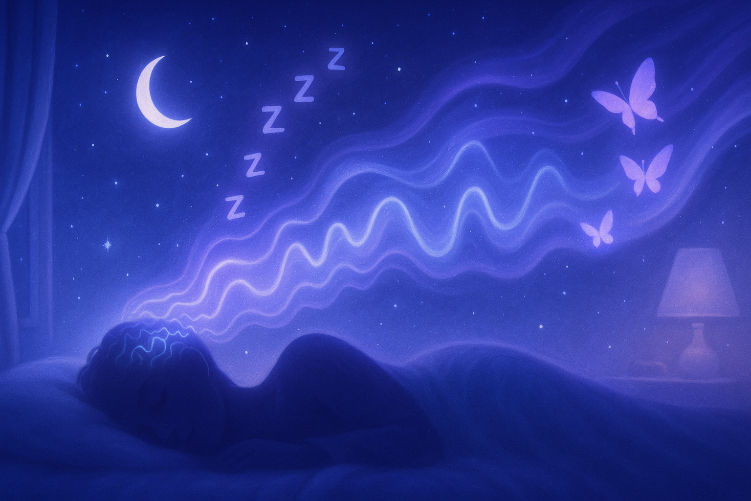 Peaceful night scene illustrating sleep and mental health connection